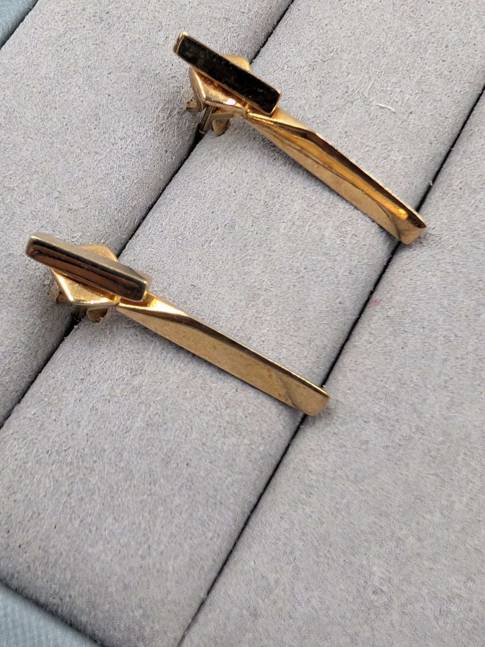 Miansai Gold Tone Geometric Bar Ear Jacket Earrings | M164
